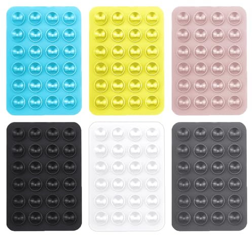 HDGSAFD 6 Piezas Soporte De Ventosa para Teléfono Móvil, Silicona, Conducción - Accesorios para Móvil