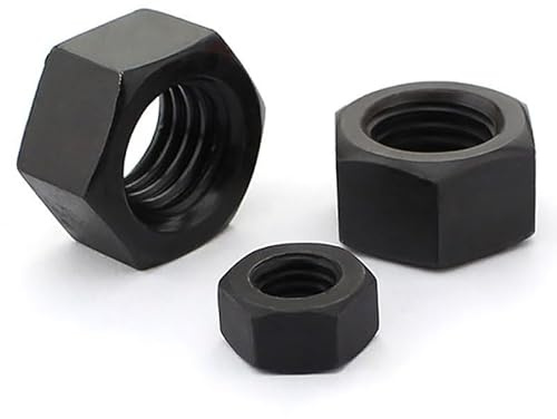 10/50/100 Stück M2 M2,5 M3 M4 M5 M6 M8 12,9 Grad Schwarz Sechskantmutter Sechskantmutter Schwarz Grad 8 Hochfeste Schraubkappe(50pcs,M8)