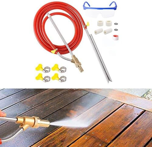 Pressure Washer Sandblasting Kit, 5000 PSI Wet Abrasive Sandblaster Attachment, Power Washer Sandblasting for Pressure Washer 1/4 Quick Dis