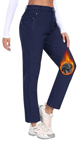 MoFiz Pantalones de Esquí para Mujer Pantalones Ski Nieve Térmicos Pantalones de Invierno Azul XL