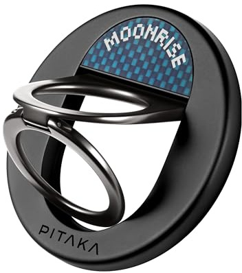 pitaka Magnetischer Handy Ring mit Standfunktion Aramidfaser Mondaufgang | Doppelring verstellbar starker Magnet sicherer Griff Standfunktion leicht für Alltag Reisen und Büro