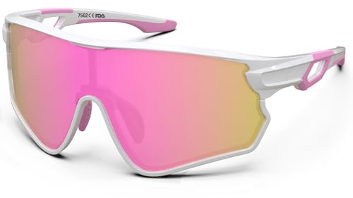BEACOOL Polarized Cycling Sunglasses for Men Women Sports Glasses Baseball Cycling Fishing Running Golf UV400 Protection TAC Glasses | Shatterproof TAC lens, TR90 frame, anti-slip nose & temple tips, hard case, for cycling, running, fishing, golf