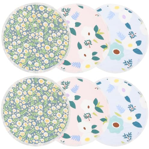 Vaguelly 6stücke Wiederverwendbare Stilleinlagen Aus Bambusfaser Waschbar Und Atmungsaktiv Für Stillende Verhindern Auslaufen Bequem Für Zuhause Und Unterwegs Strapazierfähig Und