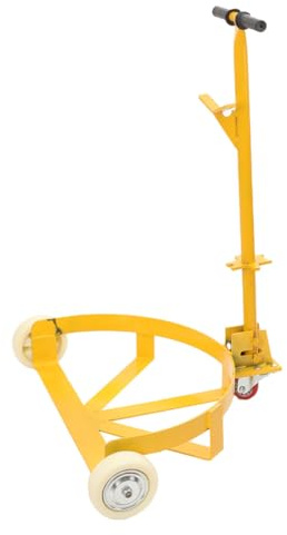 ECUTEE Carrello Trasporto a Mano in Acciaio Carrello Drum Stillage, Drum Caddie Carrello Circolare con Ruote Maniglia per Trasporto Bombole Fusto Vaso di Piante Carichi Pesanti 500kg / 210 Litri