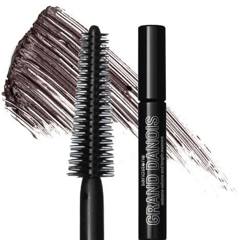 Sandstone Scandinavia Hypoallergenic Mascara Sensitive Eyes - Smudge-Proof, Sweatproof, Lengthening for Maximum Volume and Length - Vegan, Non Toxic Mascara (Brown)