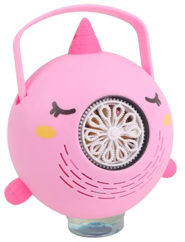 BLUE SKY - Automatisk bubbelmaskin - tvålbubblor - enhörning - rosa - plast - 049368 - trådlös - leksak för barn - utomhuslek - sommarlek - födelsedag - 3 år