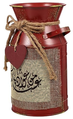 MAGICLULU Vaso per Fiori in Metallo Vintage Retro Decorativo per Composizioni Floreali Vaso per Piante e Fiori per Decorazioni Casa e Ufficio