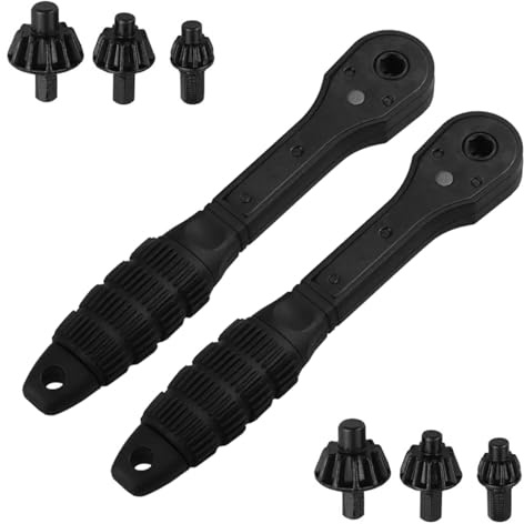 2-in-1 Drill Chuck Ratchet Wrench – Universal Chuck Key Replacement Tool, Mini Multifunctional Interchangeable Fastening Clamping Tool for Electric Drills and Power Tools (2 Pcs)