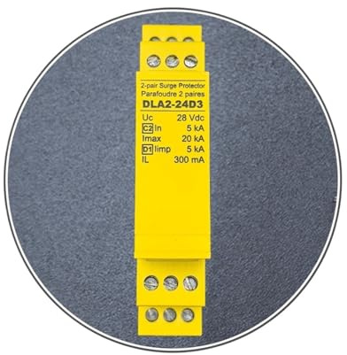 Data Line Surge Protector DLA2-24D3 DIN Rail Lightning Protection Industrial Surge Arrester 28V DC 20kA