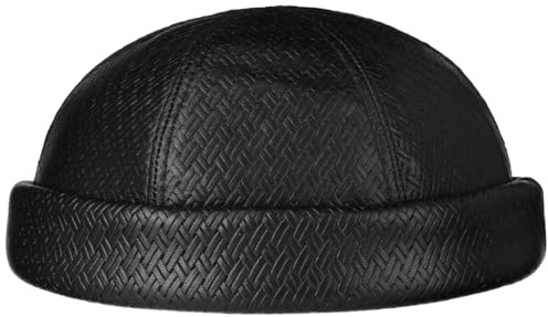 Lierys Mütze Dokerka Leder - Made in Italy Skull Cap Gefüttert, Herbst-Winter Herbst Winter
