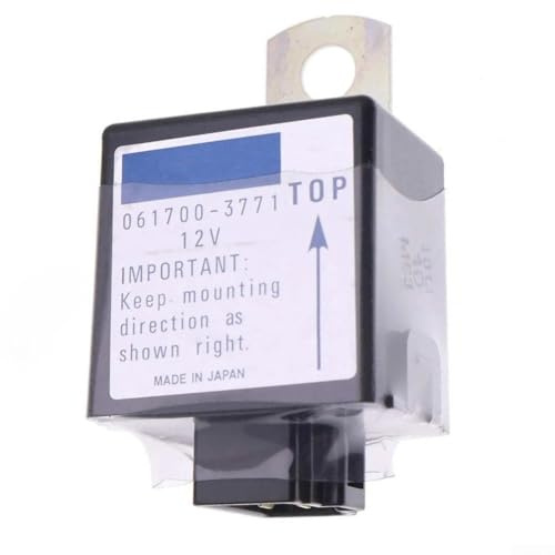 Temporizador de relé de 12 V de 4 pines para tractores Kubota, repuesto para T0070-31410 061700-3771 061700-3770, construcción de plástico y metal, ajuste directo para modelos de la serie BX B L M