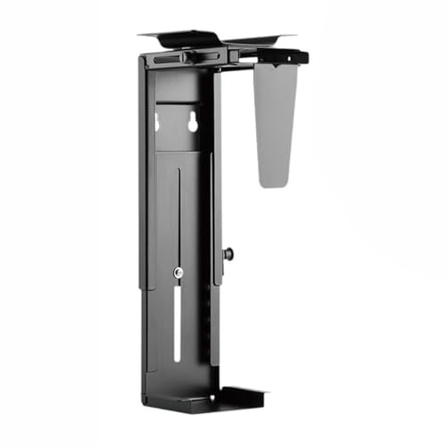 Support pour unité centrale Support de processeur réglable sous le bureau et mur for PC, support tour stable en acier for sous-bureau, compatible avec la plupart des boîtiers Supports pour machines
