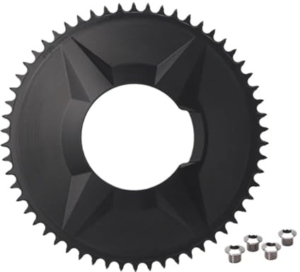 Generisch Kompatibel mit Shimano R2000/R3000/R5800 110BCD Kettenblatt 48–58 Zähne – 3 mm versetztes schwarzes Rennrad-Kettenrad(Black 3mm 58T)