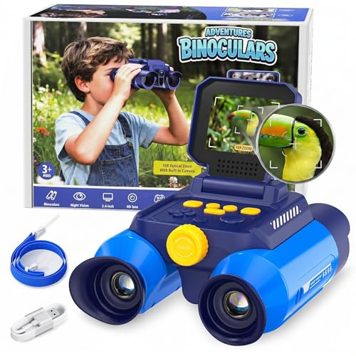 OAEBLLE Nature Exploration Toys, 2.4 IPS Screen Digital Wildlife Camera with Night Vision & 10X Zoom, Kids Outdoor Play Equipment for Children Ages 4-8 8-12, Bird Watching Camping Gifts for Boy Girls