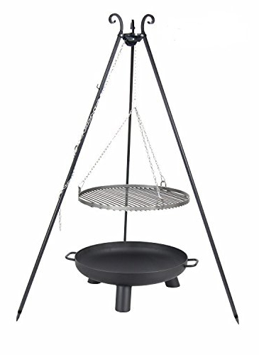Schwenkgrill Dreibein Stahl 60cm inkl. Feuerschale Pan 37 70cm