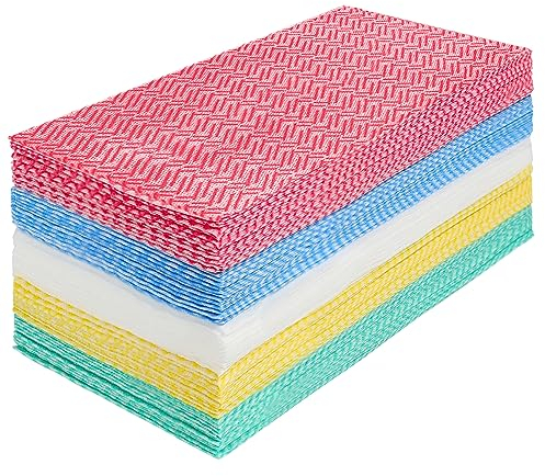 Jebblas Disposable Dish Cloths,All Purpose Cloths,J Cloth,Disposable Cloths Cleaning,Colour Coded Cleaning Cloths,60PCS