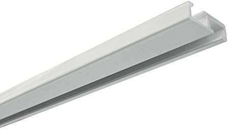 GARDINIA Aluminium-Schiene, 1-läufige Vorhangschiene, Gardinenstange, 150 cm, Weiß