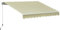 Outsunny Toldo Manual Retráctil 295x250 cm Toldo para Balcón con Manivela de Metal Impermeable y Anti-UV Toldo Enrollable de Exterior para Jardín Terraza Ventanas Crema