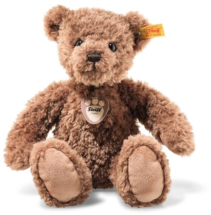 Steiff Kuscheltier My Bearly Teddybär, Süßes Stofftier mit Kunststoffaugen, Kinder, Jungen & Mädchen, Friends, Plüschtier 28 cm, Braun, 113543
