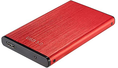 Hard disk esterno HDD 2 Tb / 320 GB / 250 Gb, 2,5 metallo portatile USB 3.0 di archiviazione, adatto per PC, desktop, laptop, MacBook, PS4, Xbox, Smart Tv (80 GB, rosso)