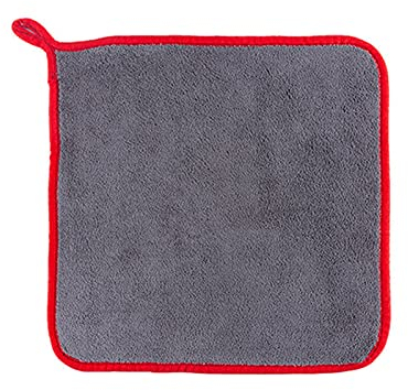 Bayetas de Limpieza de Microfibra, 6 Piezas Paño de Pulido para Coche Moto Bici, Paños Limpieza Cocina, Versátiles Limpieza del Polvo (Rojo,30 x 30 cm)
