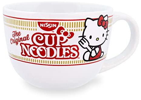Sanrio Hello Kitty x Nissin Cup Nudeln Keramik Suppentasse | Fassungsvermögen: 680 ml