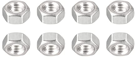 DTGN 1/4-20(UNC) Hexagonales Tuercas - 8 Paquete - Bueno para Hogar Garaje Reparación - 304 Inoxidable Acero Hexagonales Tuercas - Plateado Tono
