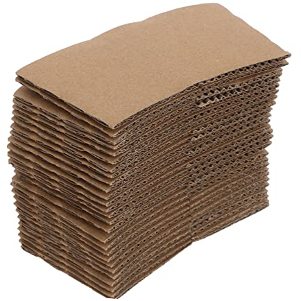 HEMOTON 100 Pezzi Manicotto Di Carta Isolante Caffè Concentrato Bicchieri Di Carta Usa e Getta Concentrato Di Caffè Tazze Da Tè Usa e Getta Viaggiare Carta Kraft Polvere Di Caffè