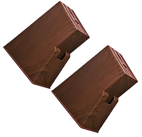UPKOCH 2 Piezas Sujetador De Bloque De Madera para Cuchillos Bloque De Cuchillos De Plástico Soporte De Madera Bloque De Almacenamiento El Plastico De Cocina Organizador