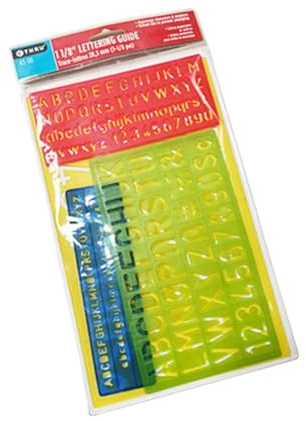 Labbe 4 Stück Buchstaben Schablone, Kunststoff Buchstabenschablonen, Alphabet Schablonen Set