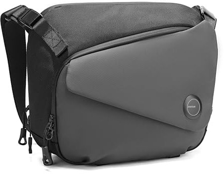 EverVanz Umhängetasche Herren, Messenger Bag, 14 Zoll Laptoptasche Messenger Bag für Alltag Sport Reise, Premium Herrentasche, Kuriertasche, Arbeitstasche für Arbeit Uni Freizeit Schwarz, Fotografie