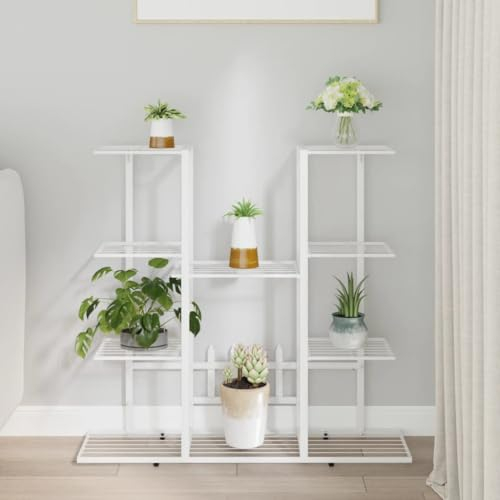 Kangmusi Blumenst?nder 94,5x25x89 cm Wei? Eisen, kangmusi343120
