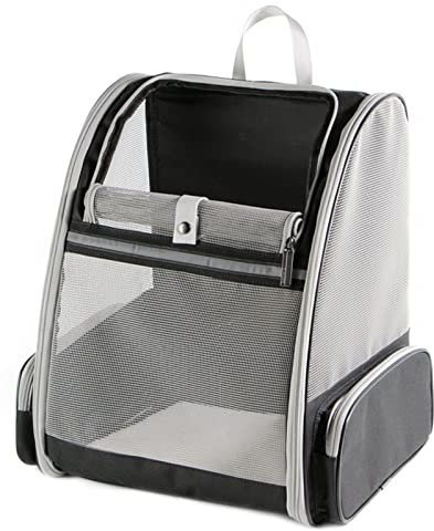 Windmilne Katzenrucksack, Reiserucksack für Haustiere, Tasche, Katzenrucksack, atmungsaktive Katzentragetasche für Katzen und kleine Hunde, Reisen (schwarz)