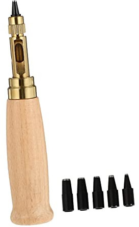 KONTONTY 6stücke Teiliges Lederlochstanzer Set Aus Legiertem Stahl Automatischer Runder Locher in Langlebig Und Geeignet Für Lederhandwerk Kleidung Taschen Canvas Und Gurtbandstanzen