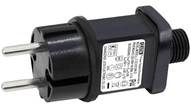 CZJUTAI IP44 - Trasformatore LED 31 V 3,6 W, alimentazione per illuminazione natalizia con presa europea (presa a vite, costante acceso, DC31 V3.6W)