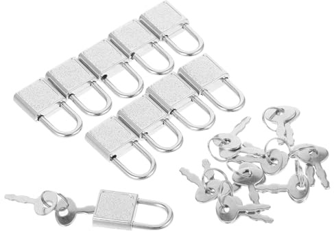 CATIEBYE Sicherheitsschloss Kleiner Vorhängeschloss 3.5x2x1cm aus Zinklegierung mit Schlüssel für Handtaschen Notizbücher und Schranktüren für Büro und Zuhause