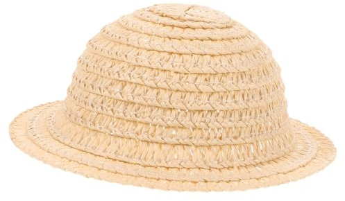 SHINEOFI Miniature Straw Hat Model for Dolls Yellow Mini Woven Craft Hat Figurine Micro Landscape Ornament Mini House Decor Photo Prop