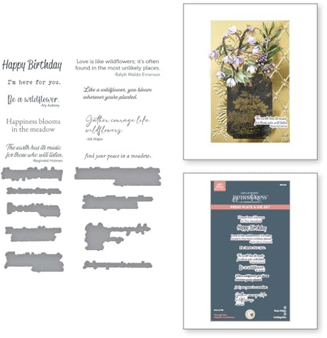 Spellbinders BP-244 Through the Meadow Sentiments BetterPress Plate & Die Set from the Through the Meadow Collection by Susan Tierney-Cockburn