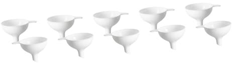 Cabilock 5 Juegos Embudo De Plástico Colador De Kéfir Colador Del Fregadero Colador De Drenaje Del Fregadero Recipientes De Preparación De Comidas Con Tapas El Plastico 2 Piezas * 5