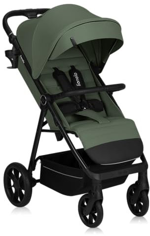 LIONELO IVA Buggy bis zu 22 kg von 6 Monaten bis 4 Jahre Schwenkbare 360° Räder Volle Stoßdämpfung Verstellbare Rückenlehne und höhenverstellbares Verdeck XXL UPF50+ Premium Stoff