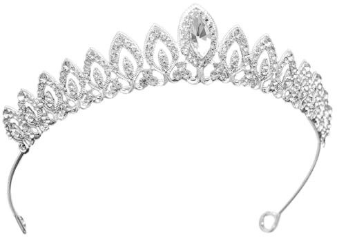 BESTYASH Brautkrone Stirnband Hochzeitskronen für die Braut Bachelorette-Krone Diademe und Kronen Hochzeitszubehör Geburtstagskronen für Frauen Brautkrone Hochzeit Legierung Silber
