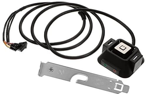 NUOBESTY Bouton Alimentation Pc Externe avec Ports USB et Audio Câble Extension pour Ordinateur de Bureau Accessoire Pratique pour Boîtier ATX