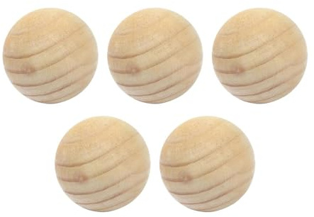 Nishiyuenyi 5X Holzkugeln Zum Basteln für Deko 7cm Hartholz Kugel DIY Dekokugeln