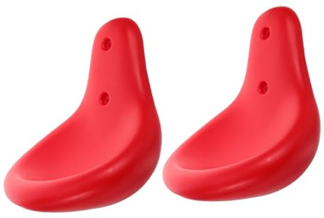 VANZACK 2pcs Plastic Seesaw Seat Replacement for Toddlers Kids Playground Equipment Outdoor Park Fitness Accessories Sturdy Red Seats for Community Play Areas