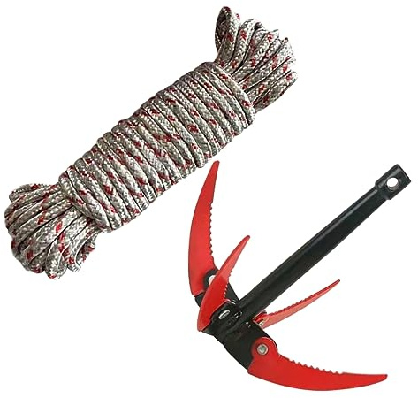 AKOOSY Râteau Désherbeur Pliable Acier Inoxydable Outil Professionnel Portable pour Éliminer Mauvaises Aquatiques Coupe Robuste avec Dents pour Jardin et Étang Couleur Couleur Aléatoire