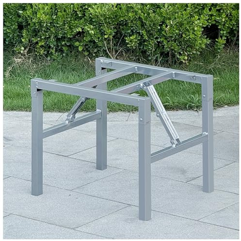 bacedifo Metall-Tischbeine Tragkraft 75 Kg mit Einfachfederverstärkung Tischgestell Für Esstisch/Schreibtisch/Couchtisch Faltbares Und Tragbares Schreib Tischbein Für Outdoor-Wohnmobile Und Camping