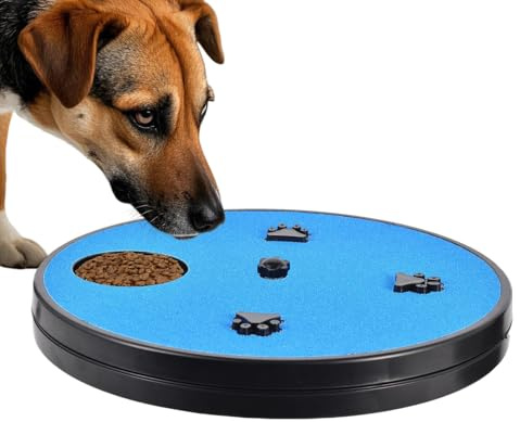 Lima de uñas para perros – con juguete dispensador de alimentos, tabla giratoria para limar uñas perros – Entrenamiento de casa, sofá, coche forrajeo de olor