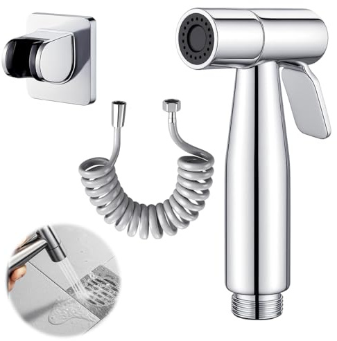 Kit Douchette WC Inox 304 – Pulvérisateur Bidet Toilette avec Tuyau 2m Anti-Fuite, Support Mural, Douchette Hygiène Intime, Installation Facile