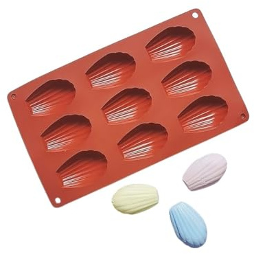 9 Cavities Madeleine Silicone Cake Mold Shell Biscuit Cake Handmade Soap Mold Tray Non Stick Silicone Bakeware Mould PDNNTS03351
