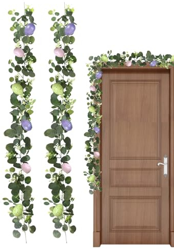 Corona Floral de Primavera: par de Tallos de Sauce sintético, Corredor de ramitas de Bayas de Colores, botín de Pared botánico | de Mesa de celebración, Suministros de Ambiente estacion